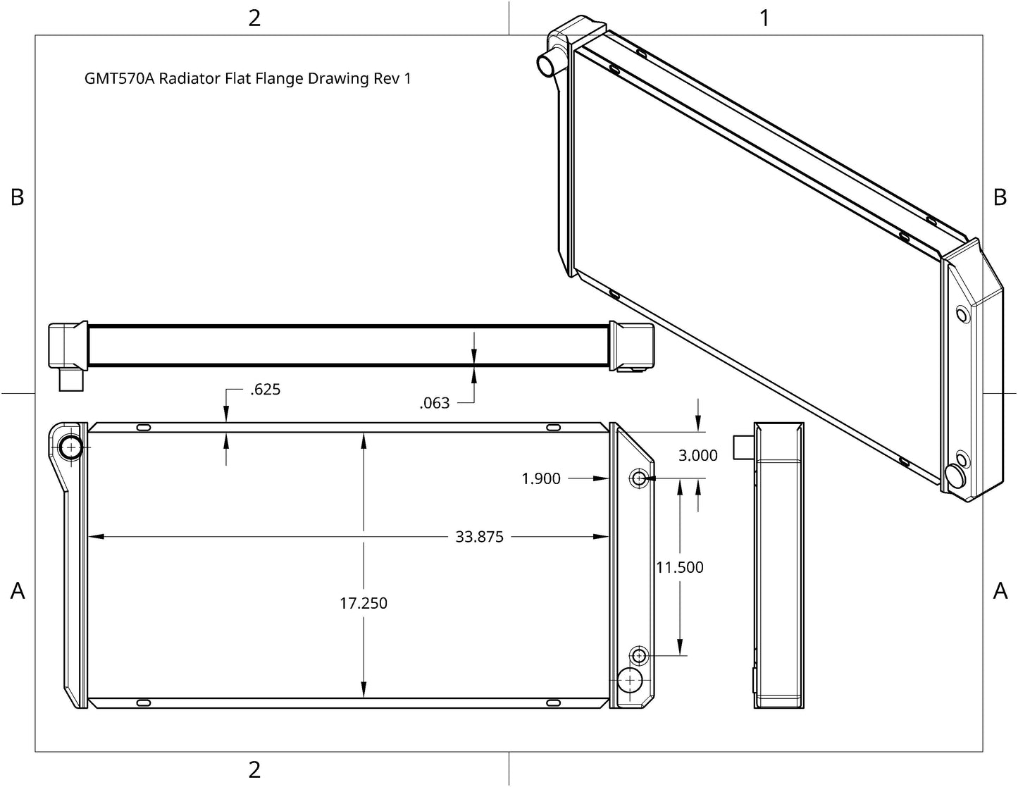 1999 to 2012 GM Trucks Twin 16" Fan Shroud for ColdCase GMT570A - Raw Aluminum or Powder Coated