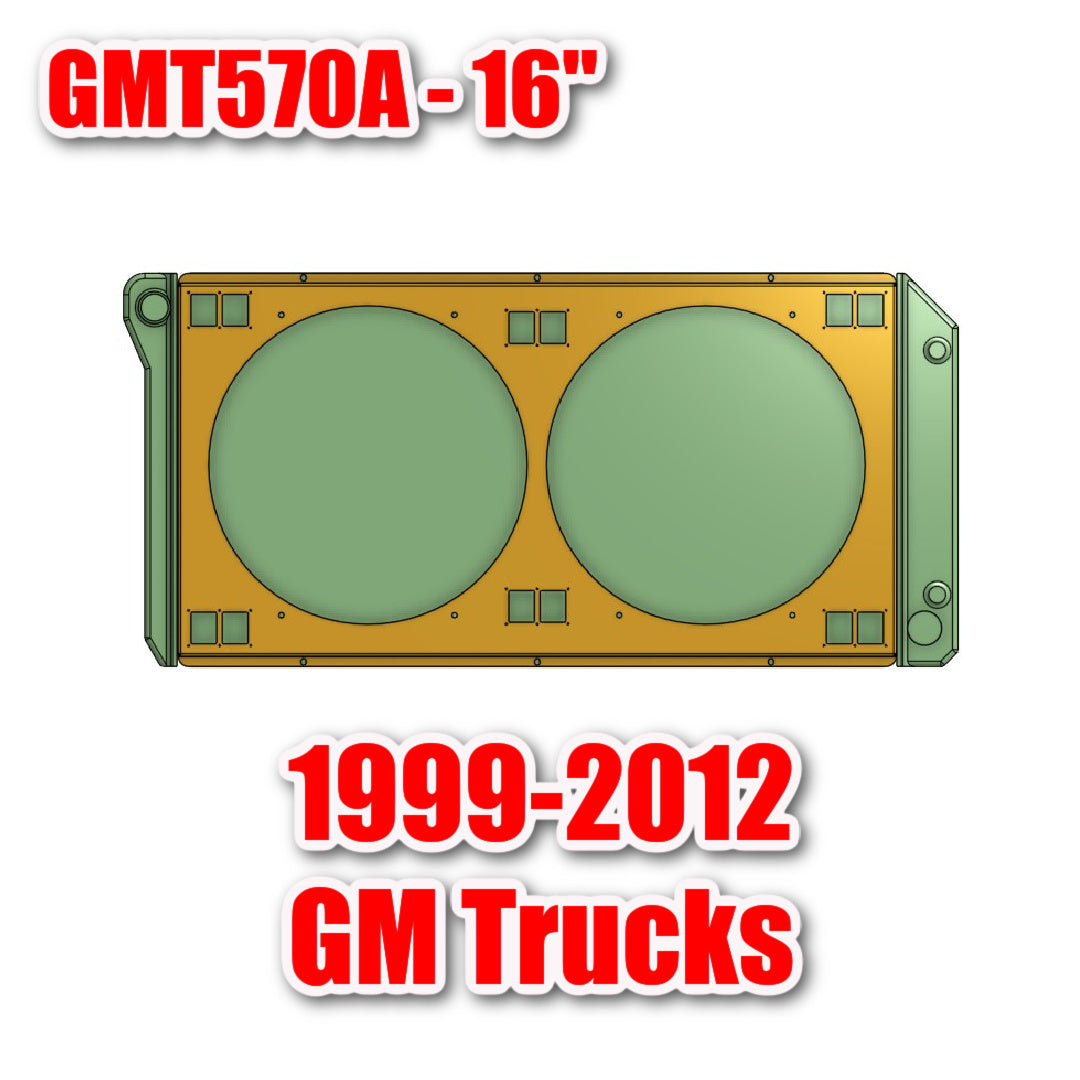 1999 to 2012 GM Trucks Twin 16" Fan Shroud for ColdCase GMT570A - Raw Aluminum or Powder Coated