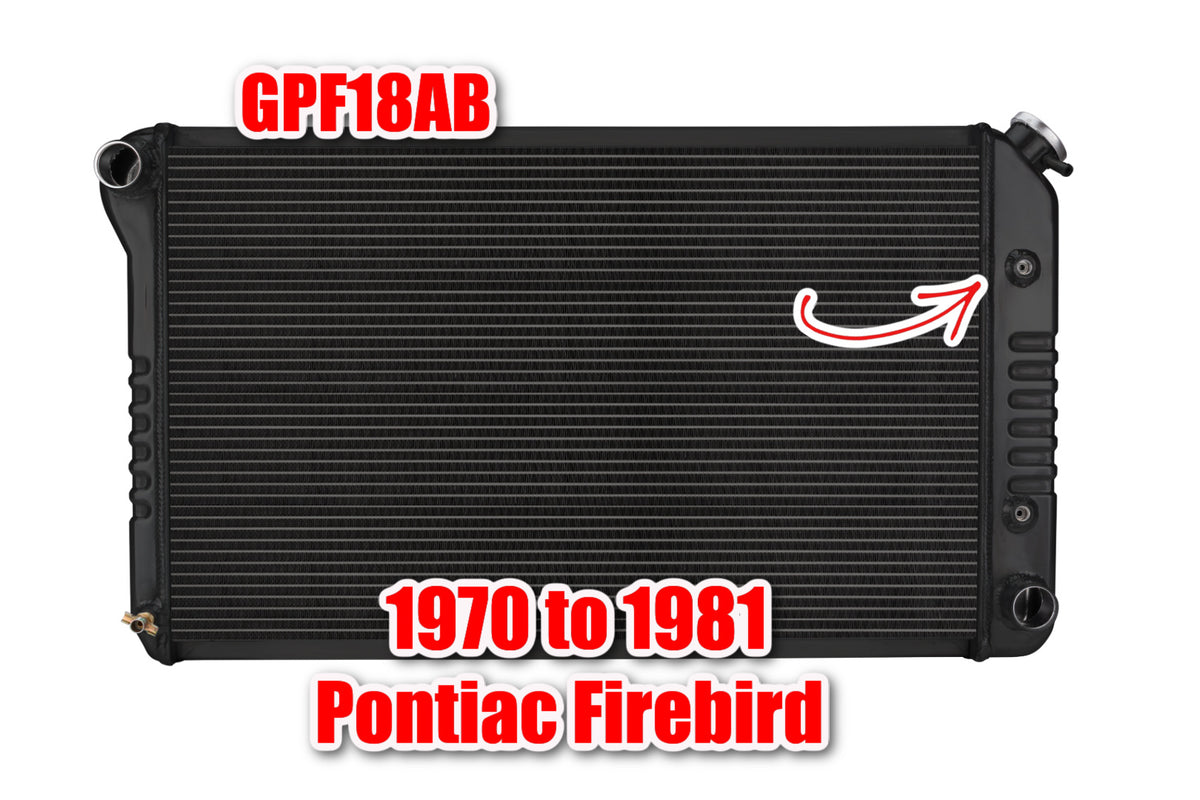 1970 to 1981 Pontiac Firebird - Cold Case GPF18 - Radiator Options