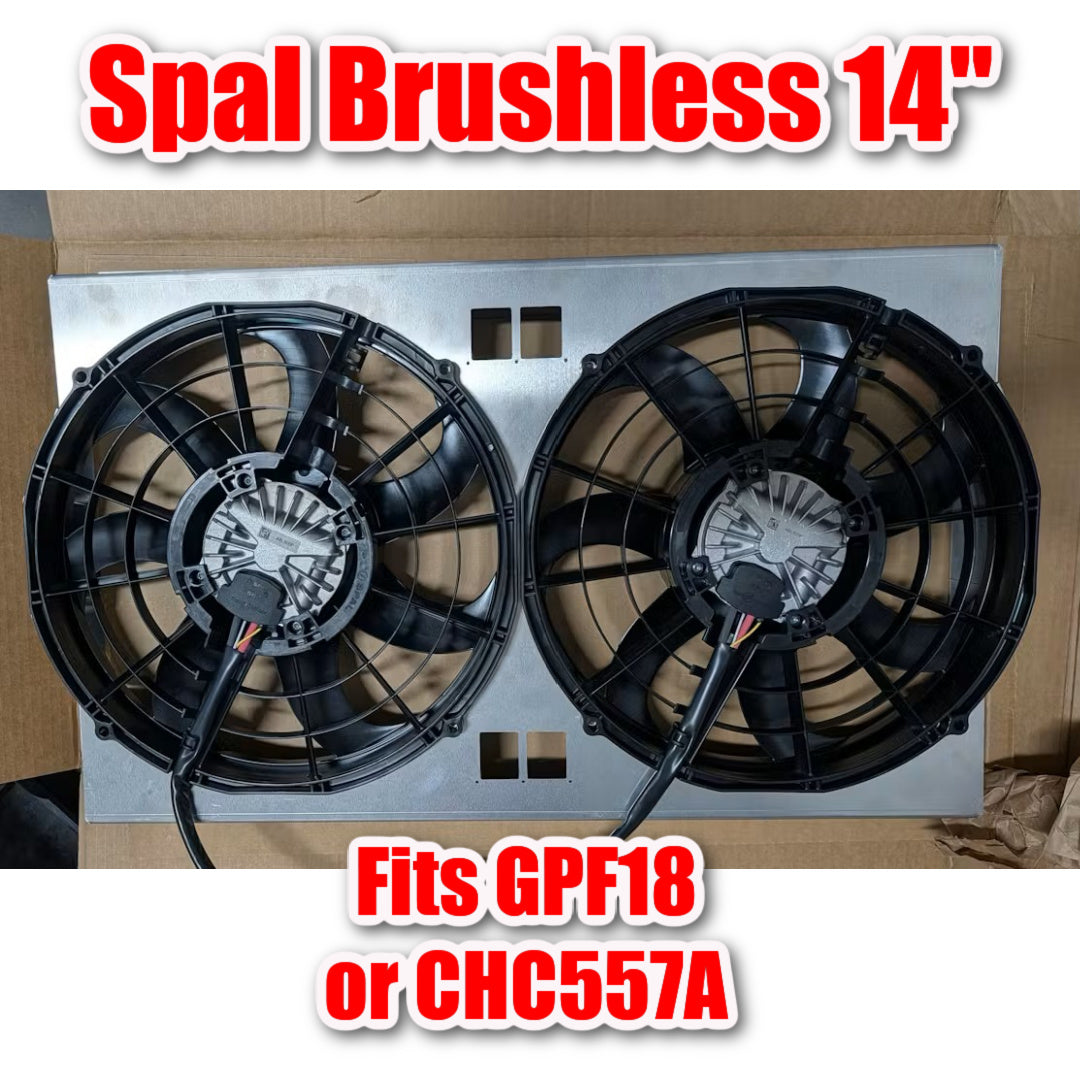 1970 to 81 Pontiac Firebird 14 inch Spal Brushless Shroud for Cold Case GPF18 or CHC557