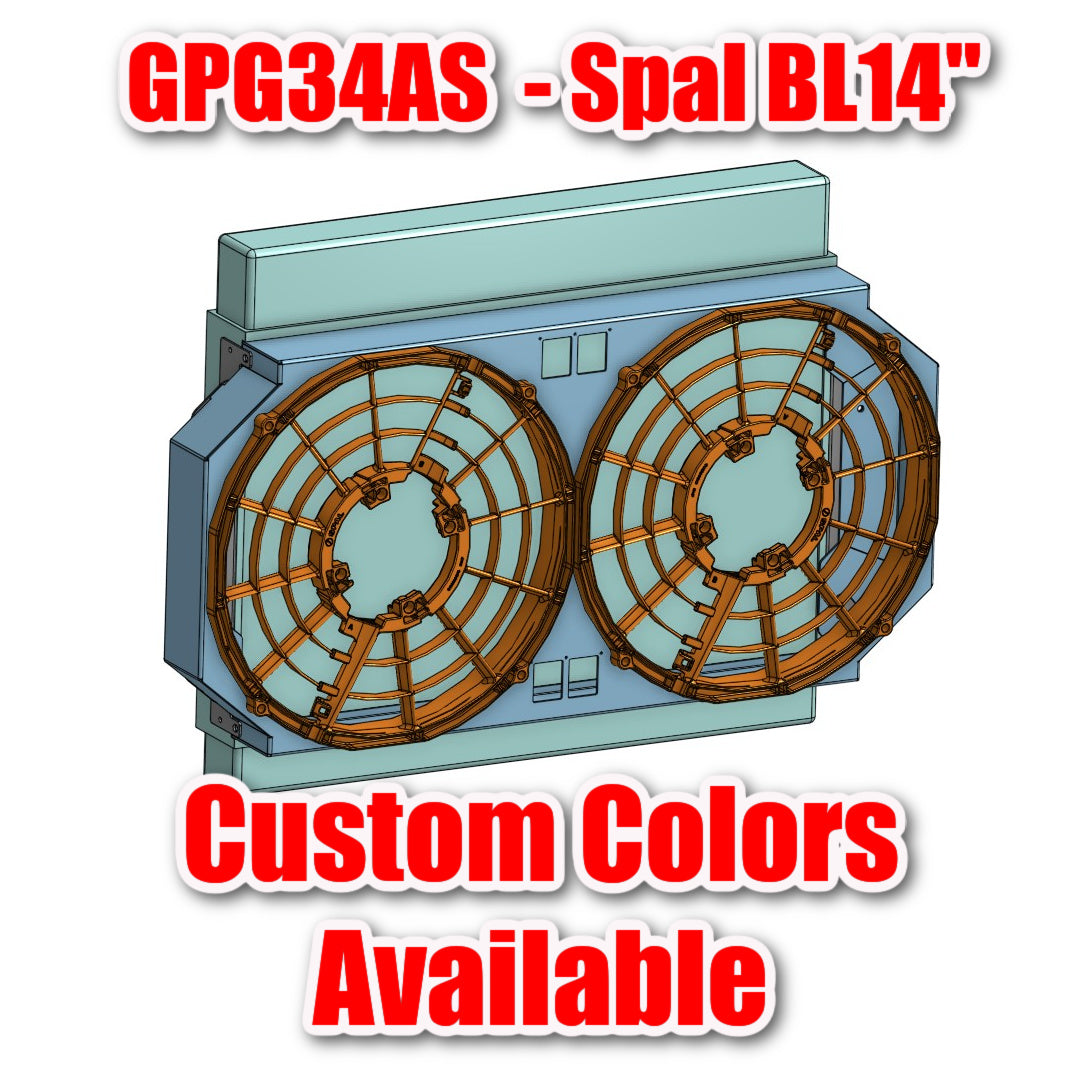 1966-67 Pontiac A-Body Dual Spal BRUSHLESS 14 inch Fan Shroud for ColdCase GPG34AS