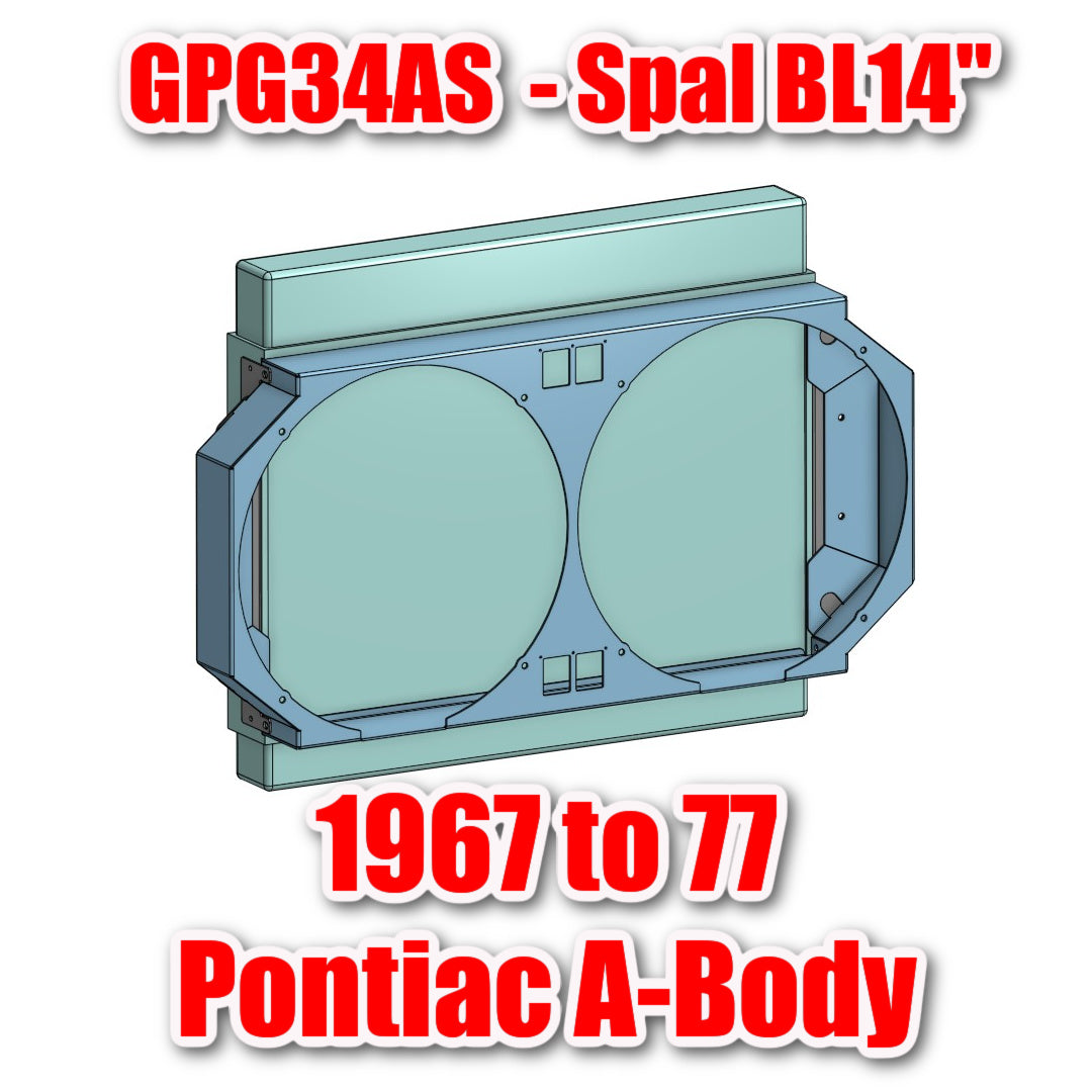 1966-67 Pontiac A-Body Dual Spal BRUSHLESS 14 inch Fan Shroud for ColdCase GPG34AS