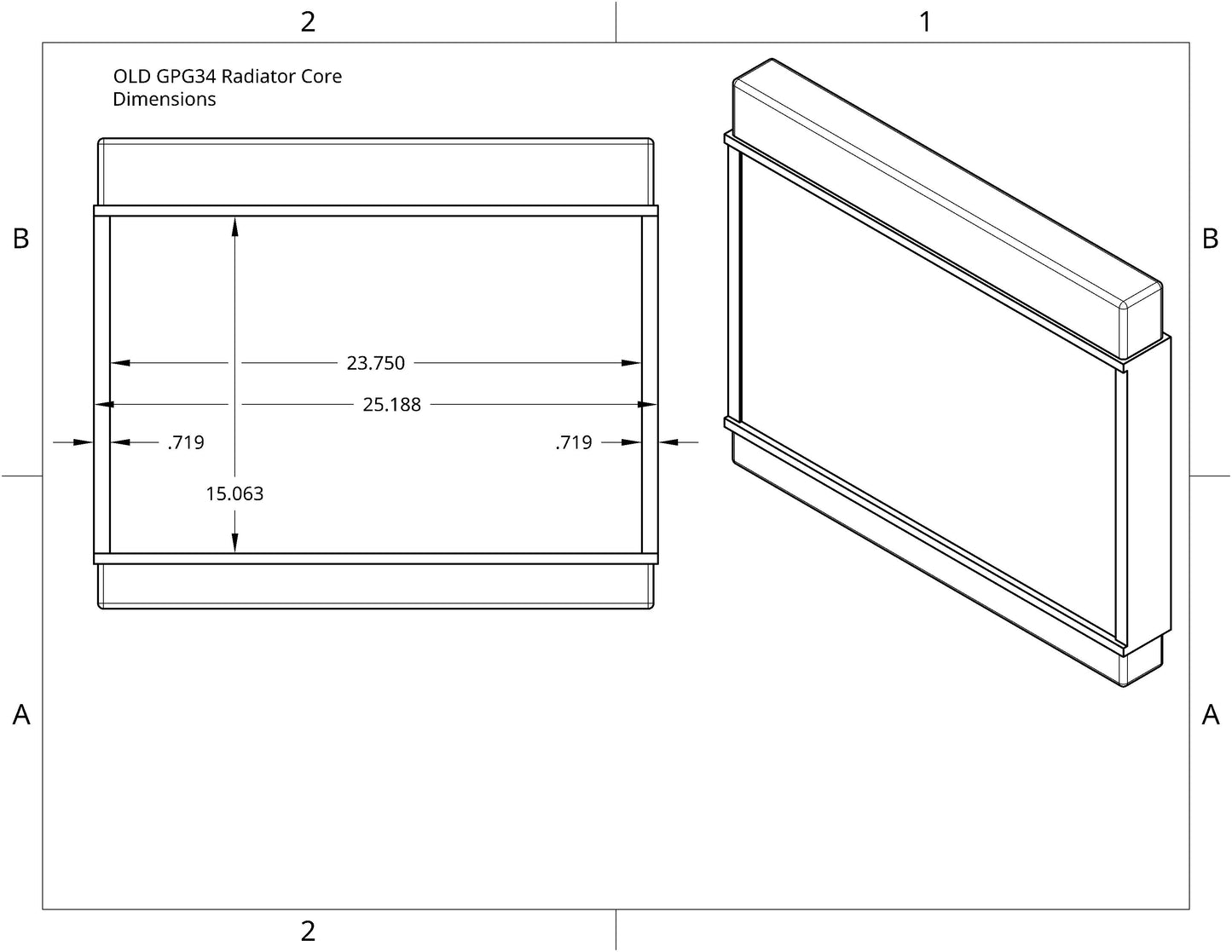 1966-67 Pontiac A-Body Dual 12 inch Fan Shroud for ColdCase GPG34 Raw Aluminum or Powder Coated