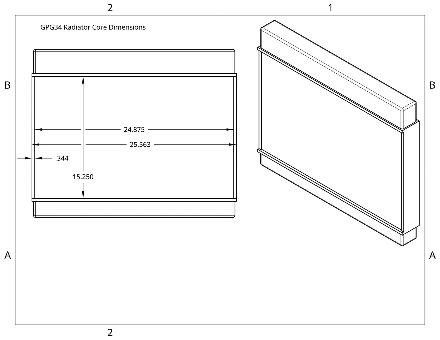 1966 or 1967 Pontiac A-Body Dual 14 inch Fan Shroud for ColdCase GPG34 Raw Aluminum or Powder Coated
