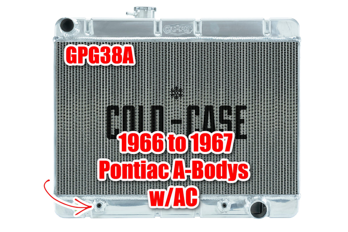 1966 to 1967 Pontiac GTO with AC - Cold Case GPG38 Radiator Options