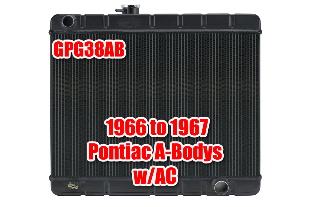 1966 to 1967 Pontiac GTO with AC - Cold Case GPG38 Radiator Options
