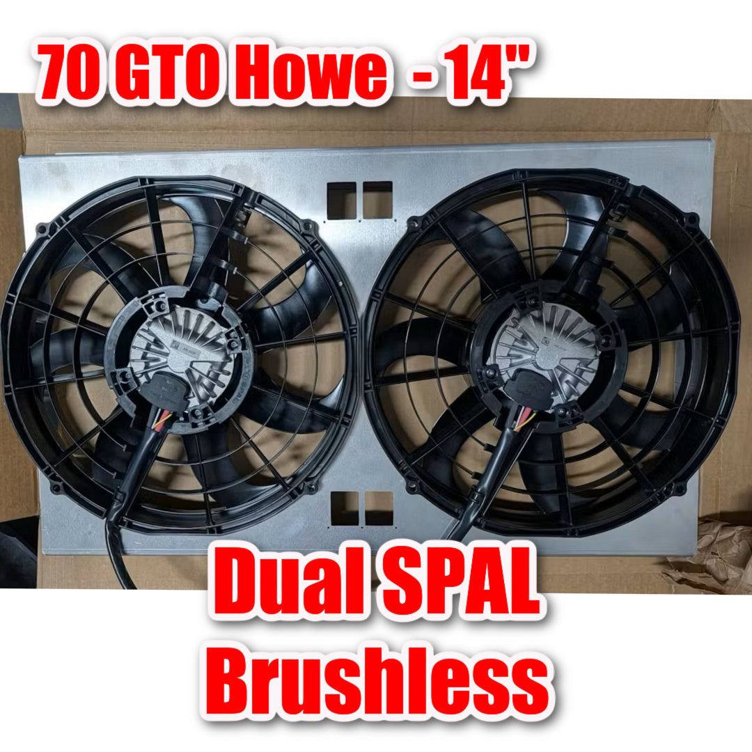 1970 GM ABody HOWE 14 inch Spal BRUSHLESS Shroud for HOWE Radiators