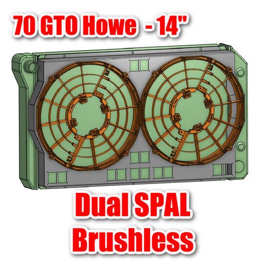 1970 GM ABody HOWE 14 inch Spal BRUSHLESS Shroud for HOWE Radiators