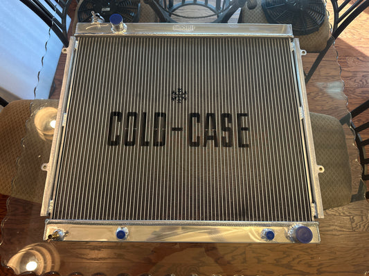 2000 to 2006 Toyota Tundra Dual 14 inch Fan Shroud for Cold Case TUN100A Raw Aluminum or Powder Coated