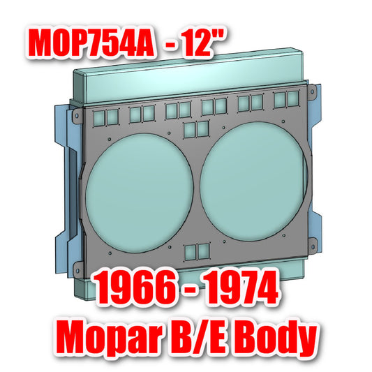 1966 to 1974 B and E Body Mopar - Dual 12 inch Fan Shroud - For ColdCase MOP754A