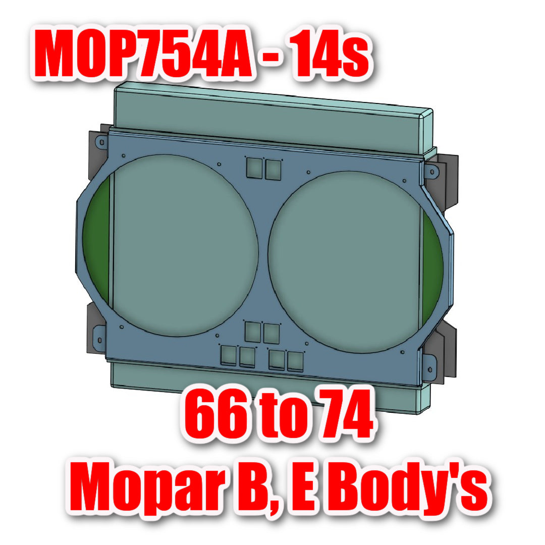 1966 to 1974 B and E Body Mopar - Dual 14 inch Fan Shroud - For ColdCase MOP754A