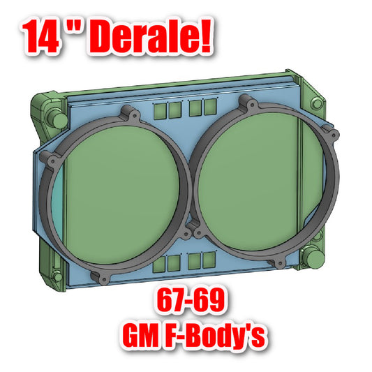 1967-69 GM F-Body Shroud for Cold Case CHC11 or CHC547 fits 14 inch Derale HO fans