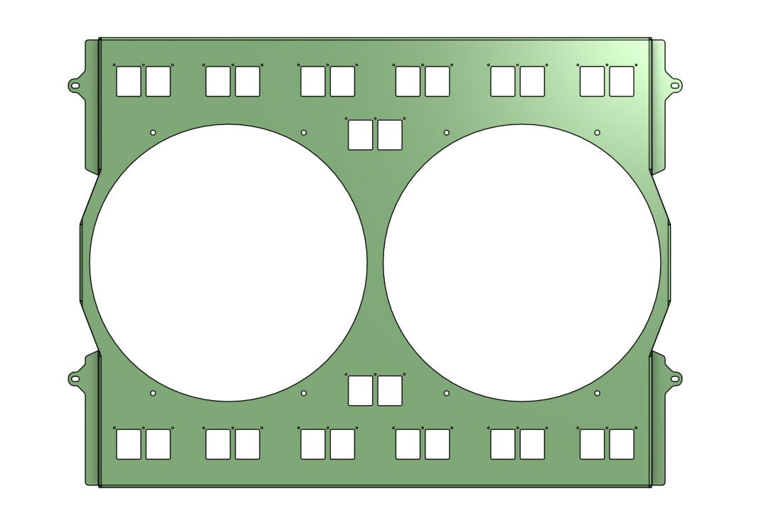 2000 to 2006 Toyota Tundra Dual 14 inch Fan Shroud for Cold Case TUN100A Raw Aluminum or Powder Coated