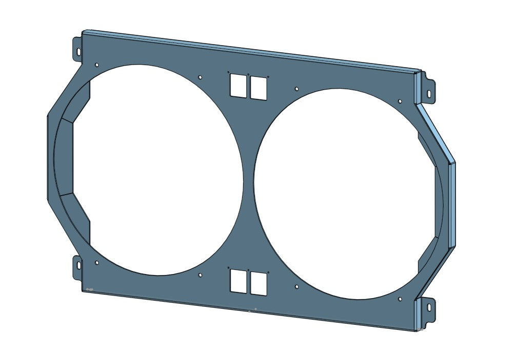 1966 to 1974 Mopar A, B, C, E Body's Dual 14 inch Fan Shroud for ColdCase MOP750 Raw Aluminum or Powder Coated