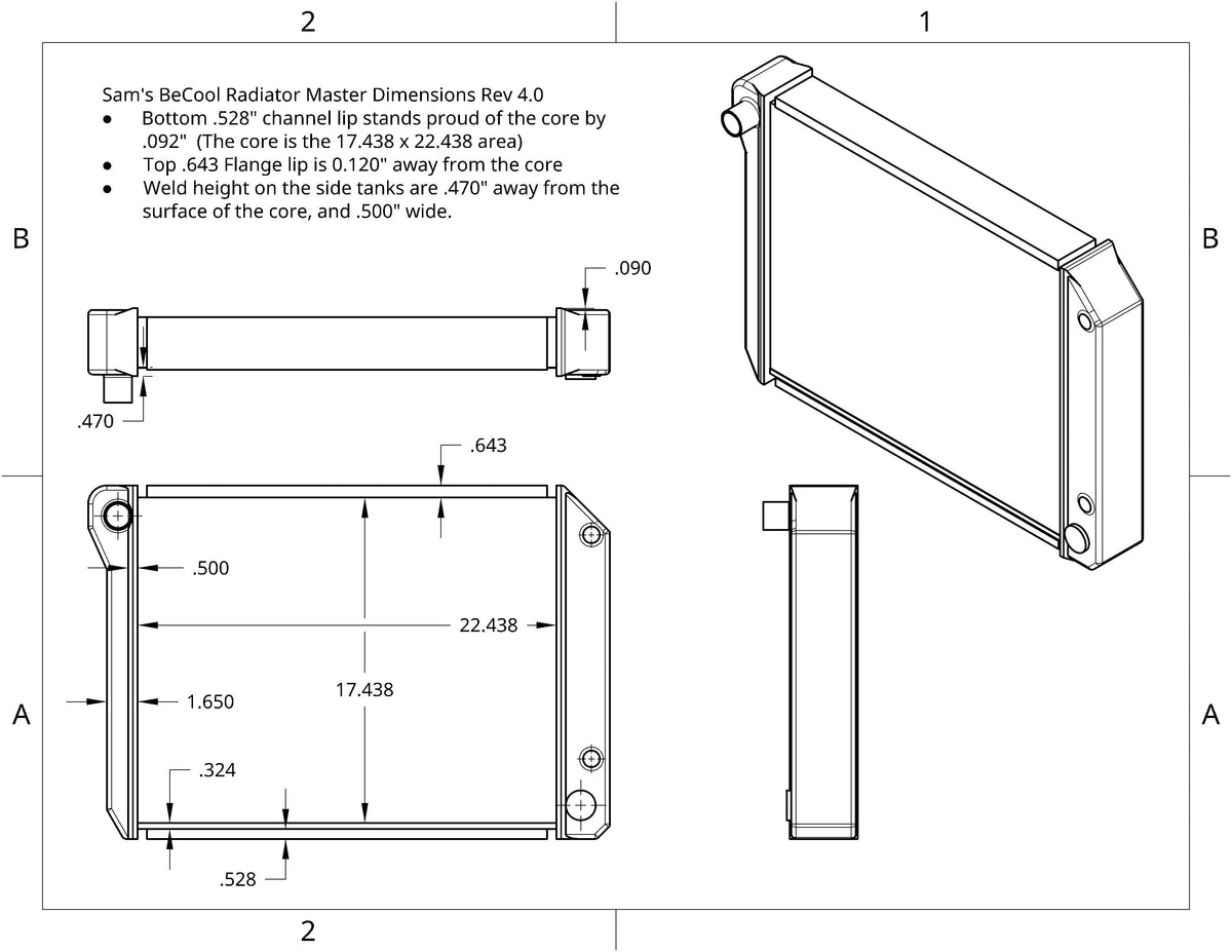 1962 Chevrolet Impala - BeCool Radiator Shroud for dual 12" fans