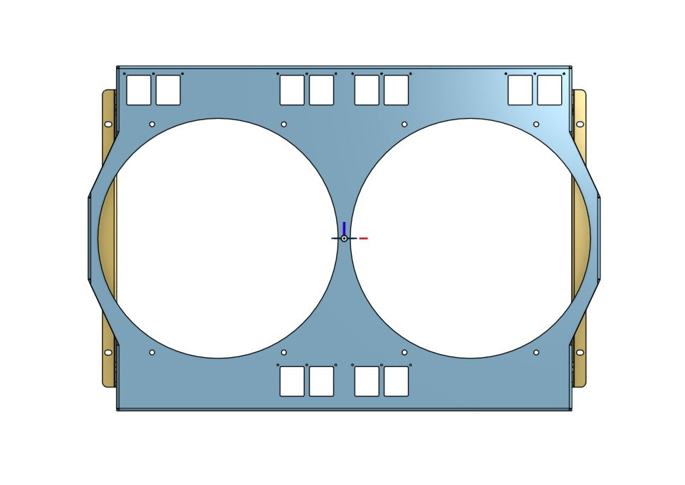 1963 to 1966 GM Trucks Dual 12 inch Fan Shroud for ColdCase GMT555A Raw Aluminum or Powder Coated