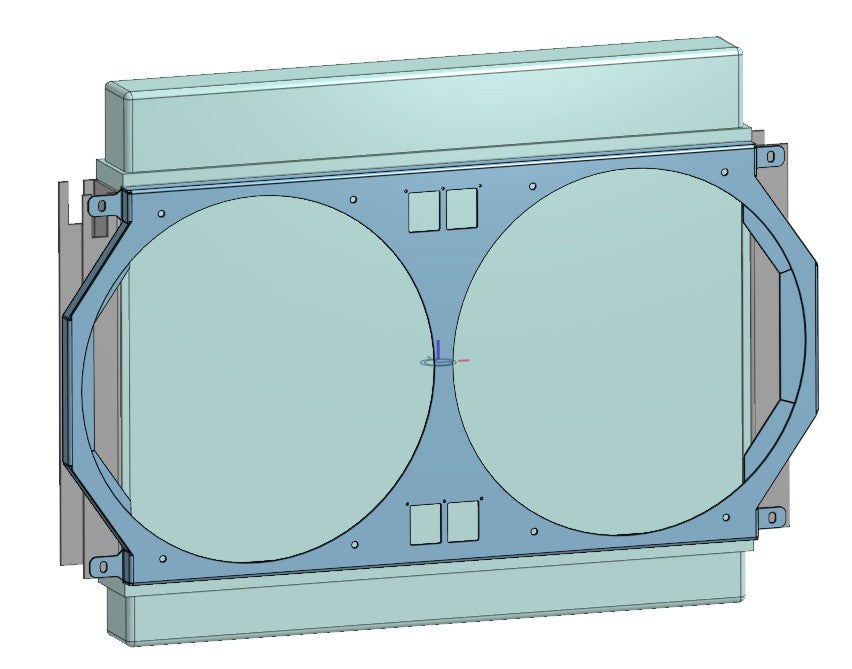 BLEM 1966-67 Chevrolet Chevelle Dual 14 inch Fan Shroud for ColdCase CHE542 Powder Coated Black