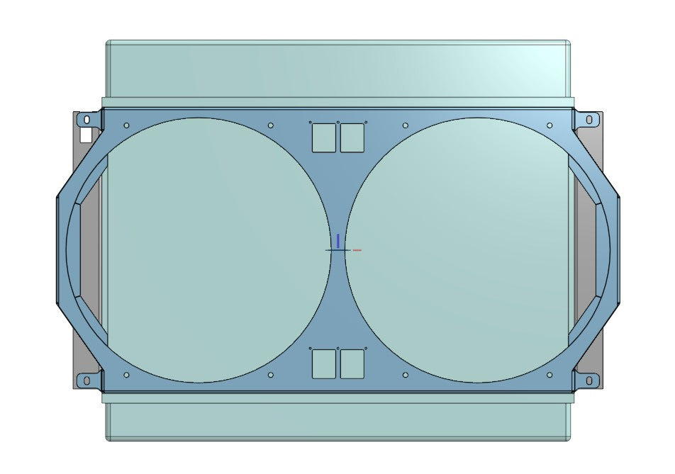 BLEM 1966-67 Chevrolet Chevelle Dual 14 inch Fan Shroud for ColdCase CHE542 Powder Coated Black