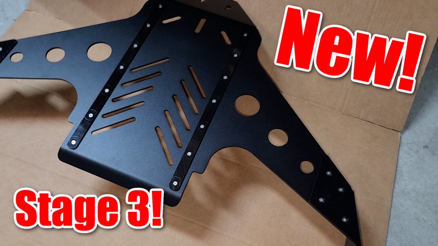 STAGE 3 - Oil Pan Protection Plate for 1964 through 1972 GM A-Body's "FMG Skid Plate" with Replaceable Delrin Pads