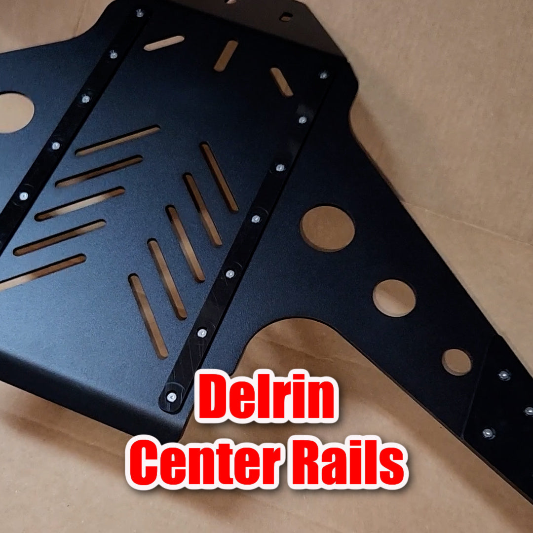 Replaceable Delrin Pads and Rails