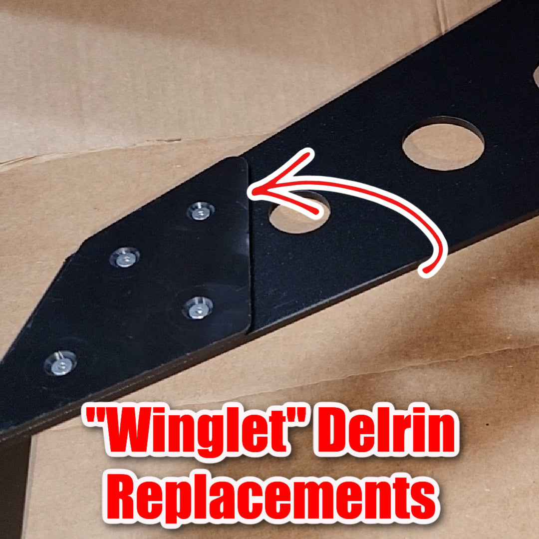 Replaceable Delrin Pads and Rails